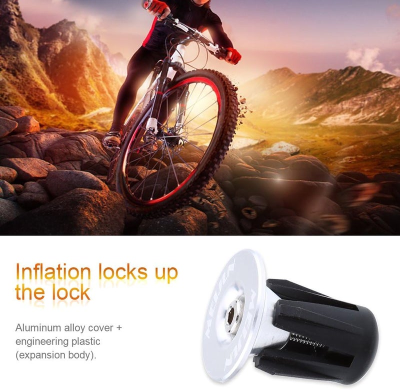 woobles Handlebar End Plug, Aluminum Handlebar Grips Handle Bar Cap Stoppers for Bicycle Cycling MTB Road(2pcs) - Image 3